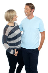 Fototapeta premium Beautiful love couple admiring each other