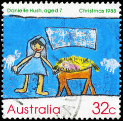 AUSTRALIA - CIRCA 1988 Nativity scene