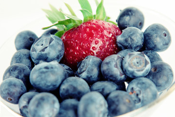 Strawberry and blueberry