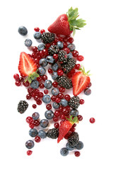 Top view of fruits