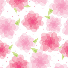 vector seamless pattern of flowers