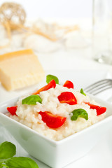 Tomato and basil risotto