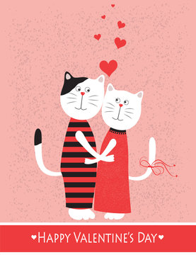 Two cats in love.