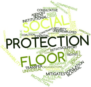 Word cloud for Social protection floor