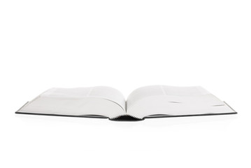 Book Open, White Background.