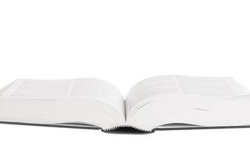 Book Open, White Background.