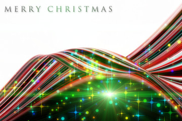fantastic christmas wave design with glowing stars