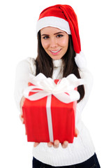 Isolated Christmas Girl