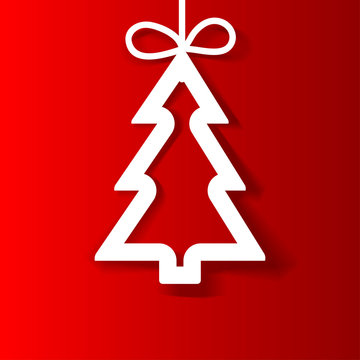 Abstract christmas tree background, vector