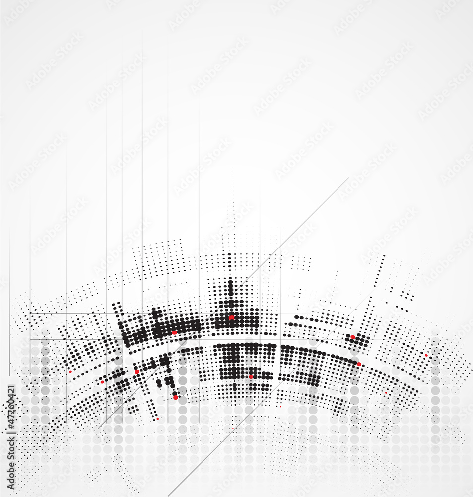 Poster Abstract round technology dynamic fade background