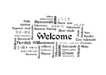 Welcome - Wordcloud Wörter - Begrüßung - 47260407