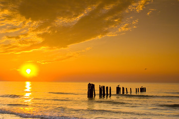 sunset on the beach
