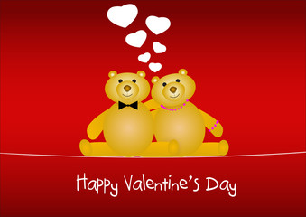 Orsacchiotti San Valentino vector