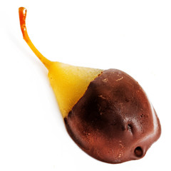 Pera candita al cioccolato