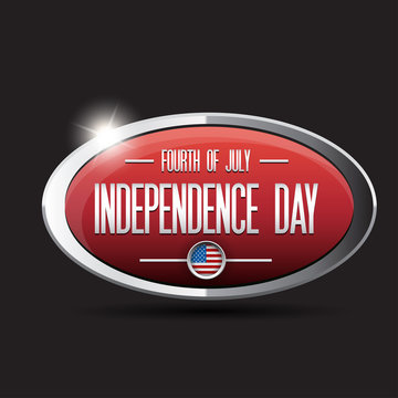 Independence day USA  button