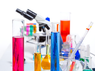 Chemical scientific laboratory stuff test tube flask