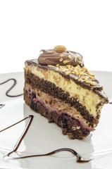A cake with hazelnuts