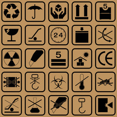 Black fragile symbol on cardboard © tigger11th