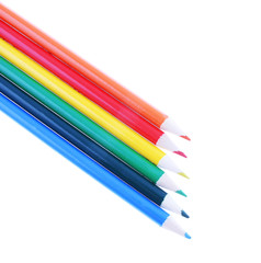 colorful pencils isolated on white background