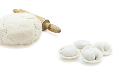 Traditional Russian dishes. Siberian pelmeni