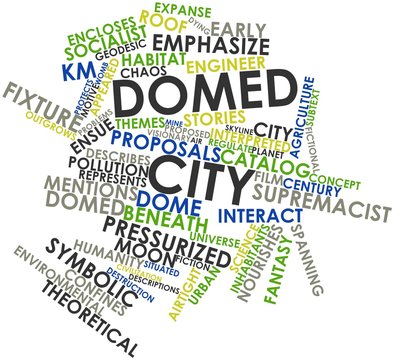 Word cloud for Domed city