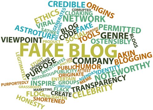 Word cloud for Fake blog