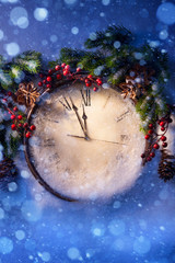Christmas Eve and New Years at midnight