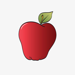 Vector red apple