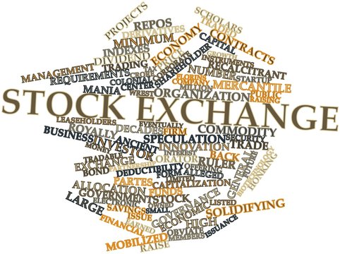 Word cloud for Stock exchange