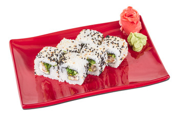 Japanese traditional Cuisine - Maki Roll with Nori , Cream Chees