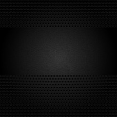 Naklejka premium Dark gray background perforated sheet