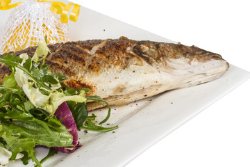 Sea-bass with vegetables