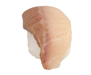 closeup of a young yellow-tail sushi