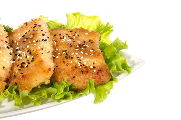 Roasted fish with lemon