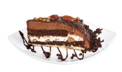 Piece of chocolate cake