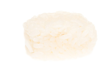 The boiled Chinese rice  on a white background