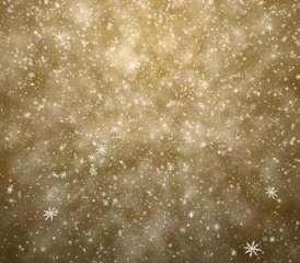 The winter background, falling snowflakes