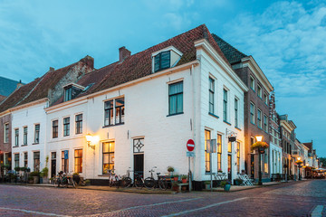 Evening view of the historic Dutch town Elburg