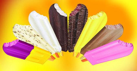 Picol&eacute;s em v&aacute;rios sabores