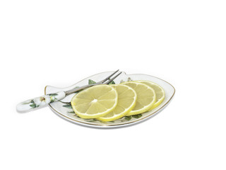 Lemon on a plate