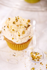 Cupcake aus Kürbis und weisser Schokolade