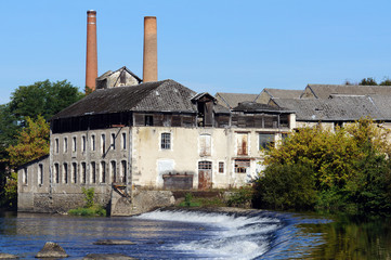 Old tannery along the Vienne river in Saint-Junien, Limousin, France