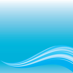 Blue wave background. vector blue cover design