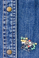 Pins on Denim