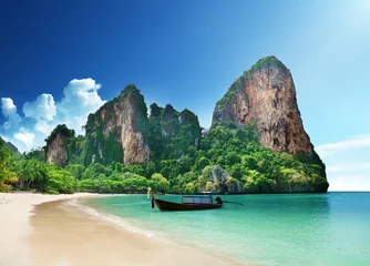 Foto auf Acrylglas Tropischer Strand Railay-Strand in Krabi Thailand