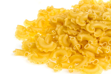 italian pasta (macaroni) isolated on white background