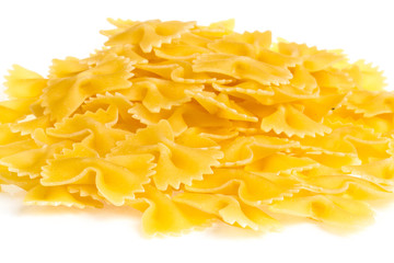 Farfalle pasta, isolated