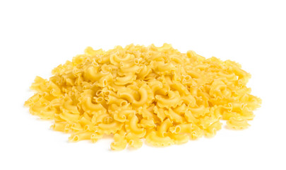 italian pasta (macaroni) isolated on white background