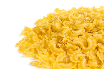 italian pasta (macaroni) isolated on white background