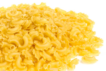 italian pasta (macaroni) isolated on white background